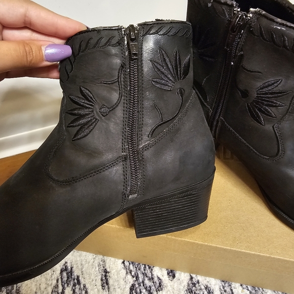 Leather Western Boots Hunter Run Black - Picture 2 of 9